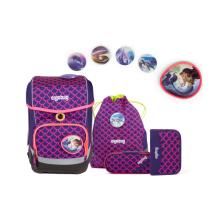 Školská taška Ergobag Cubo Set - Pearl  DiveBear