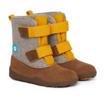 Detská barefoot obuv Affenzahn Minimal Highboot Leather - Tiger/Yellow Brown